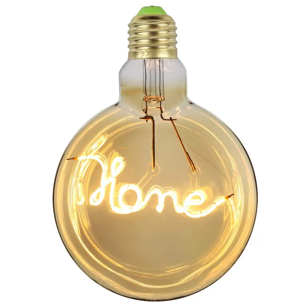 Винтажные светодиодные лампы лампочки Эдисона 4 Вт круглые с символами Love/Home