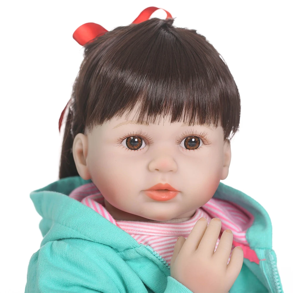 NPKCOLLECTION 23 дюйма 58 см силиконовая кукла для новорожденных девочек игрушки