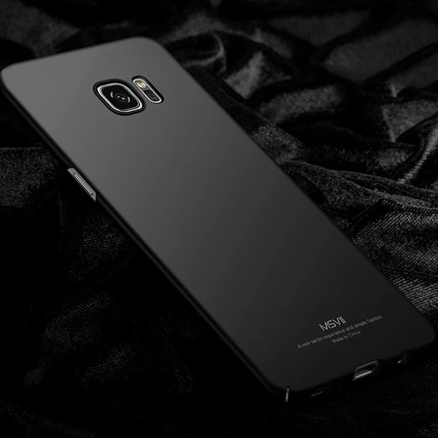 Black Для samsung S7 S6 Чехол MSVII Жесткий PC матовый чехол Ультра Тонкие Матовые чехлы для samsung Galaxy S7Edge S7 S6 Edge чехол для телефона новинка - Цвет: Black