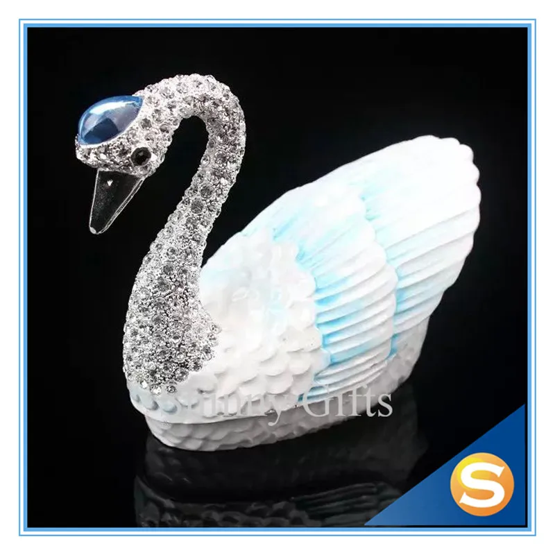 

Хрустальный Лебедь ручной работы коробка ручной работы эмаль любовь птица Статуэтка кольцо Коробка Свадебный Лебедь подарки