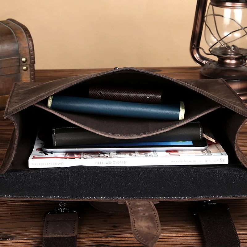 Мужской портфель из натуральной кожи деловая роскошная сумка мессенджер на