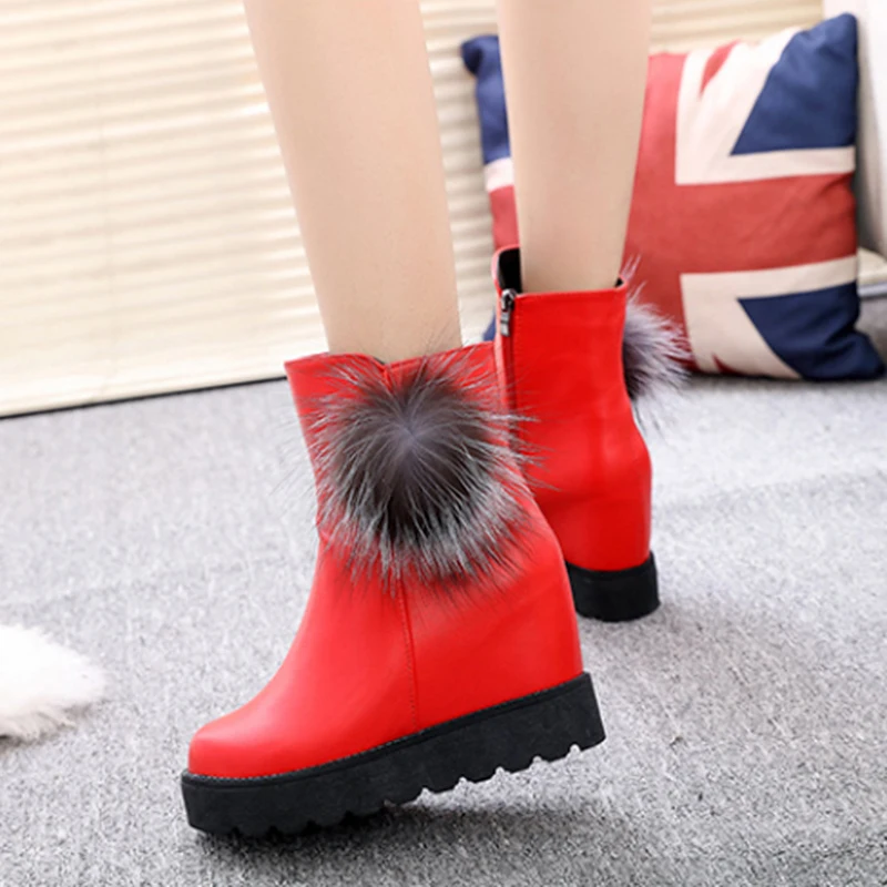 Новинка модные зимние теплые сапоги Лидер продаж обувь увеличивающая рост новые