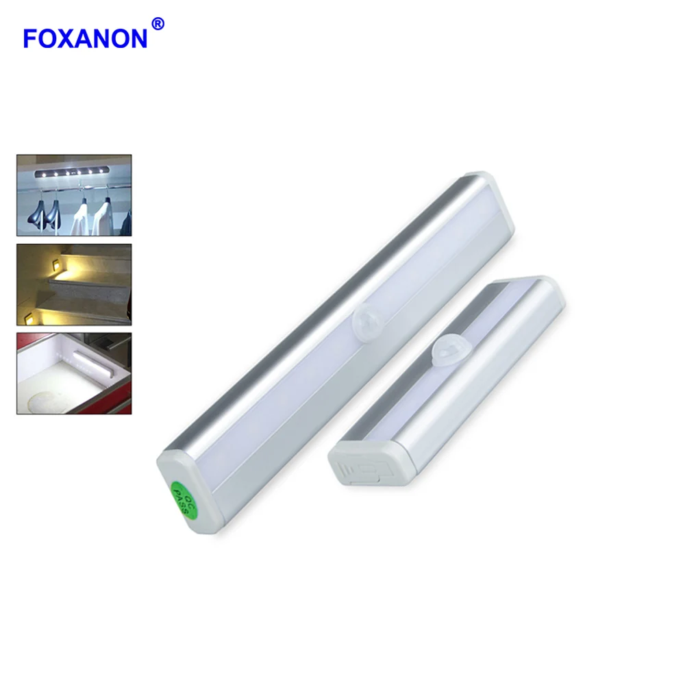 Светодиодсветильник лампа Foxanon с датчиком движения портативная 6/10
