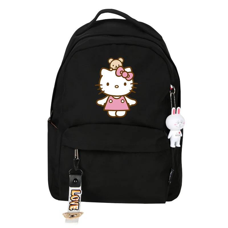 Модный женский рюкзак с аниме hello kitty, школьные сумки для девочек-подростков, милый розовый рюкзак для путешествий, рюкзак на плечо, сумка для ноутбука