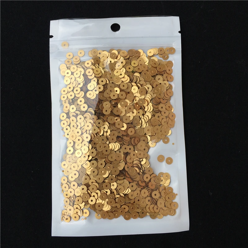 2000 шт. (10 г) матовые золотые блестки 4 мм плоские круглые Блестки из ПВХ пайетки для