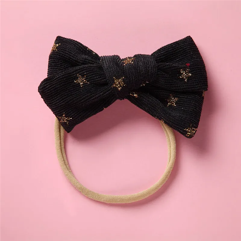 headband 1 1 шт., повязки на голову из вельвета с бантом или заколки для волос, тканевый бант для девочек, заколки для волос с милым принтом, аксессуары для волос - Цвет: headband 1