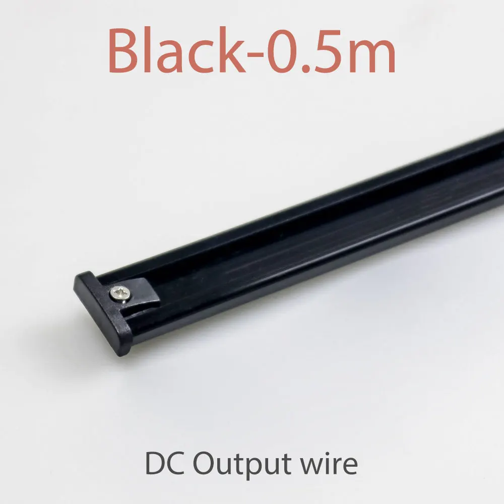 12V железнодорожных путей для High End Розничная полка дисплеев светильник ing полки супермаркета Системы светодиодный полка светильник Rail Dc Мощность разъем Проф - Цвет: Black-0.5.m