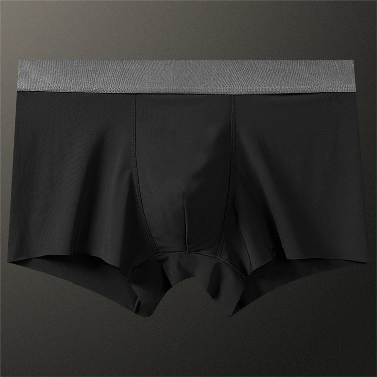 E6709 Black 2pcs EVES гладкое шелковое нижнее белье мужские трусы-боксеры легкие дышащие мужские трусы тонкие бесшовные подходят 2 шт. в упаковке мужские трусы - Цвет: E6709 Black 2pcs