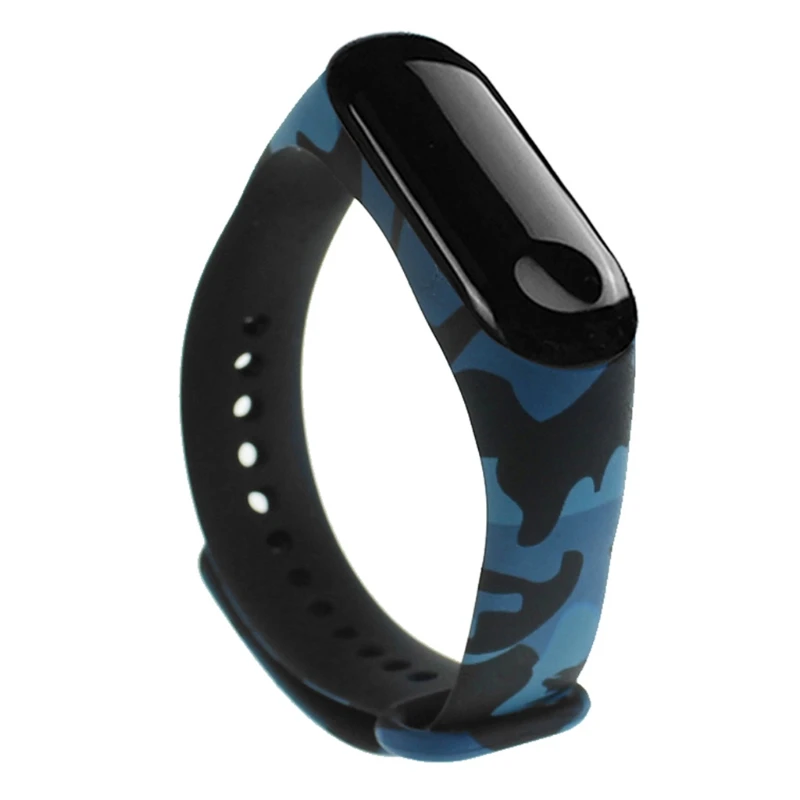 Силиконовый ремешок для часов Xiaomi MI Band 3 камуфляжный сменный ремешок|Ремешки