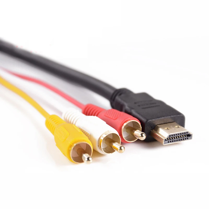 1 5 м HDMI к 3 RCA Штекерный кабель Аудио Видео AV компонентный конвертер адаптер для HDTV