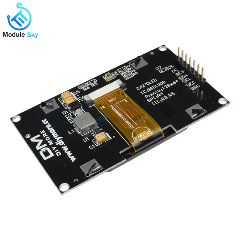 2 42 дюймовый ЖК экран 128X64 12864 OLED дисплей модуль IIC I2C SPI серийный SSD1309 для Arduino C51 STM32