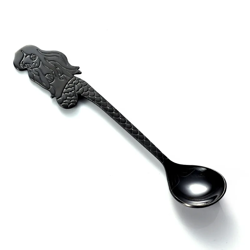 Милая кофейная ложка русалка нержавеющая сталь класса FDA маленькая подвеска