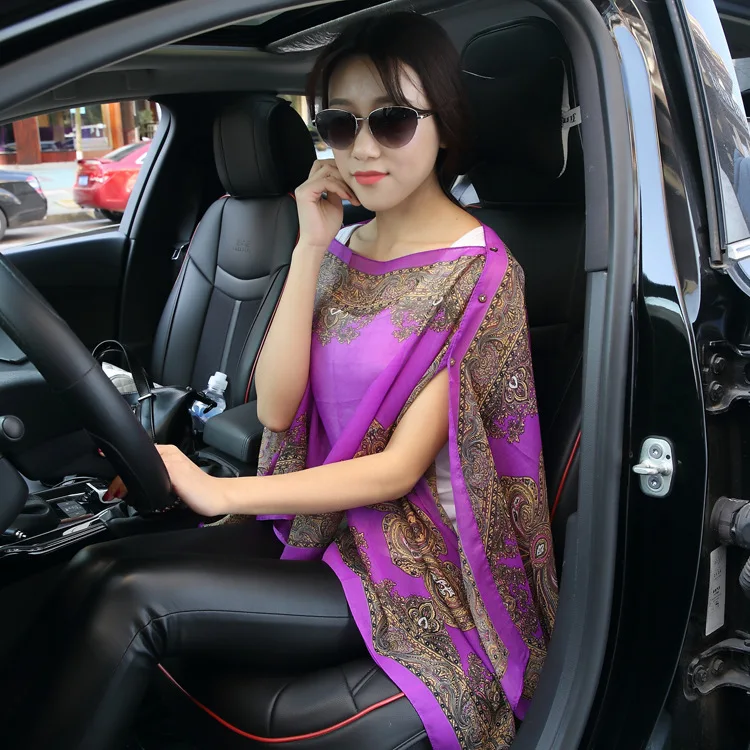 Женские летние шарфы шаль пончо солнцезащитный шарф для вождения защиты от