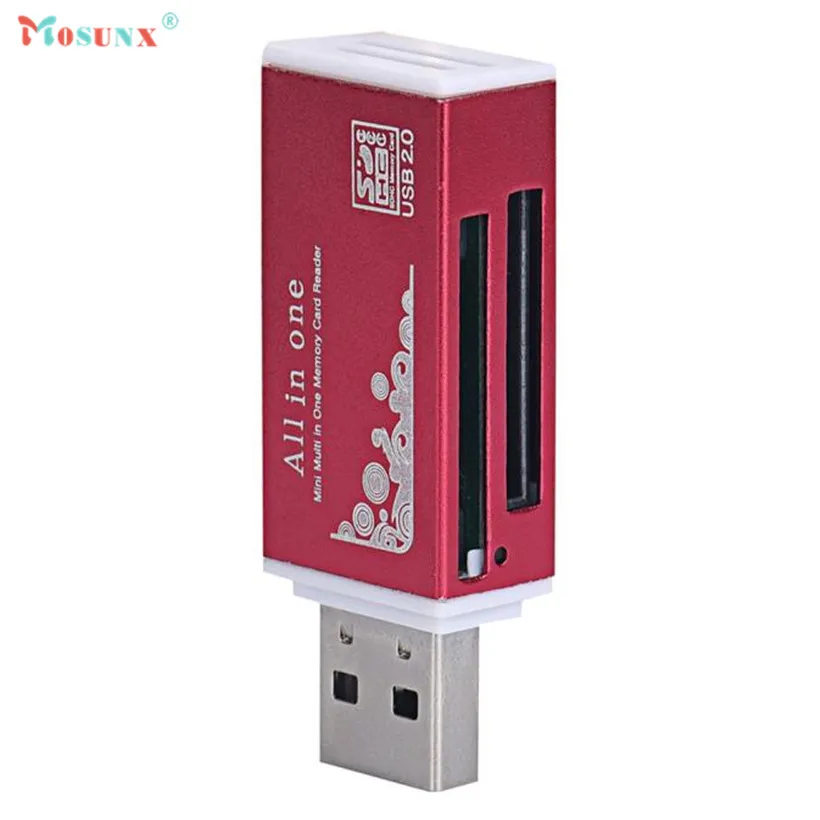 Mosunx Advanced Reader Универсальный USB 2,0 все в 1 мульти SD TF кард-ридер для ПК компьютера мобильного телефона высокое качество 1 шт