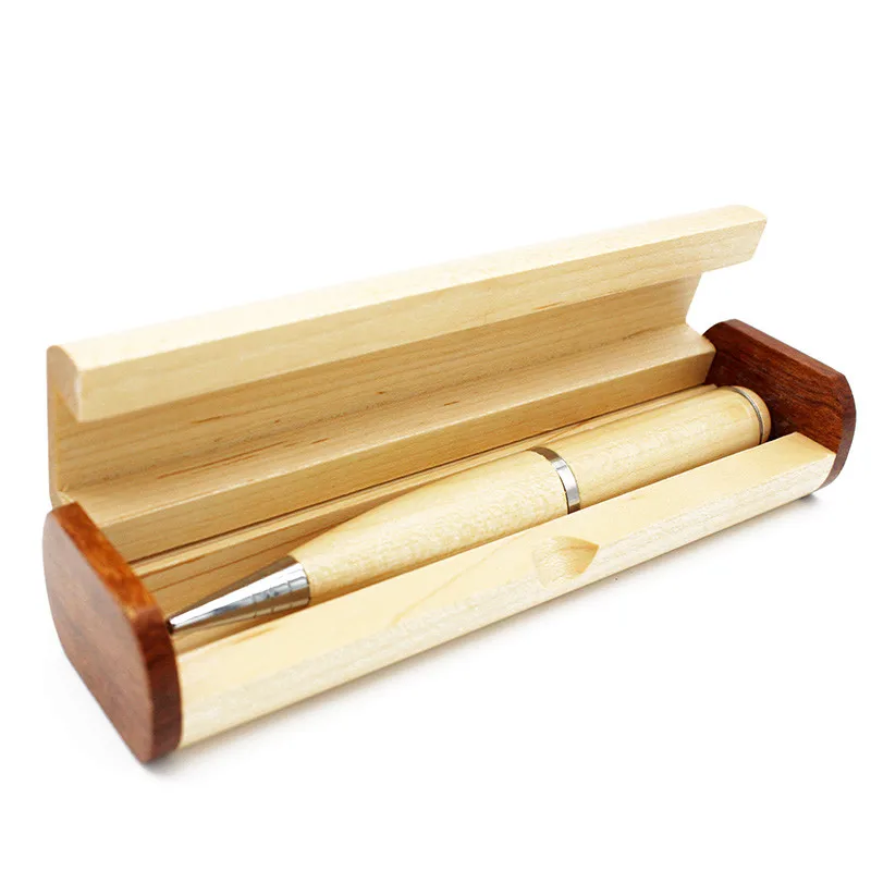 With box SHANDIAN деревянная шариковая ручка+ Подарочная коробка usb флэш-накопитель на заказ флэш-накопитель с логотипом 4 ГБ 8 ГБ 16 ГБ 32 ГБ 64 Гб карта памяти U диск - Цвет: With box