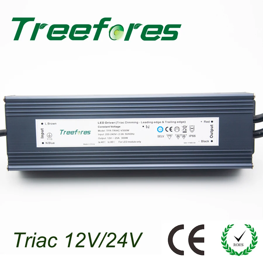 Диммируемый светодиодный трансформатор Triac 30 Вт 60 80 100 120 150 200 300 12 В 24 постоянного