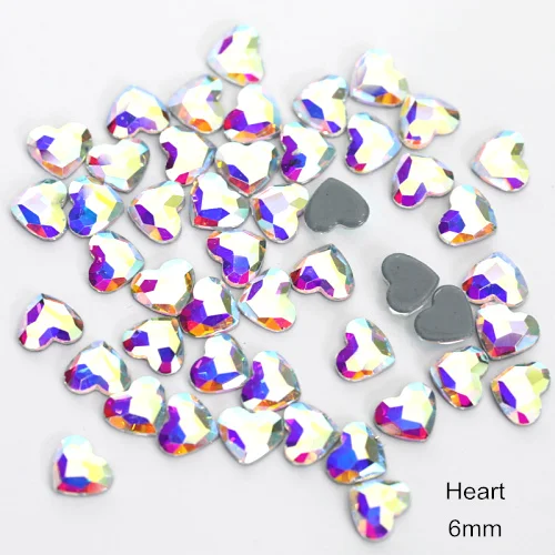 Heart 6mm AAAAA качественные стразы специальной формы, стразы горячей фиксации, стразы горячей фиксации Y3853 - Цвет: Heart 6mm