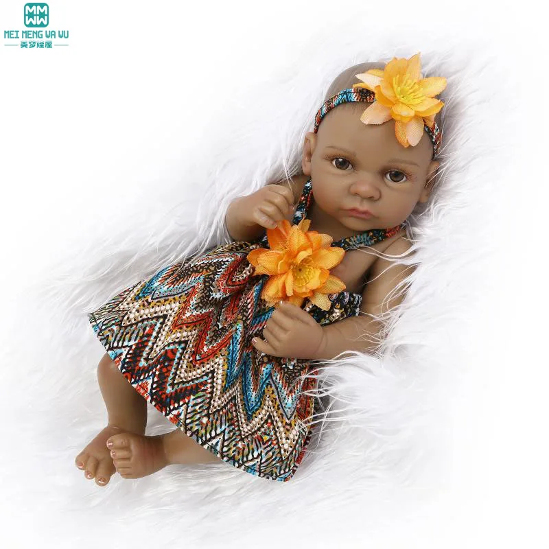 28 см Кукла Reborn baby куклы для купания черная кукла для детей подарки на день рождения