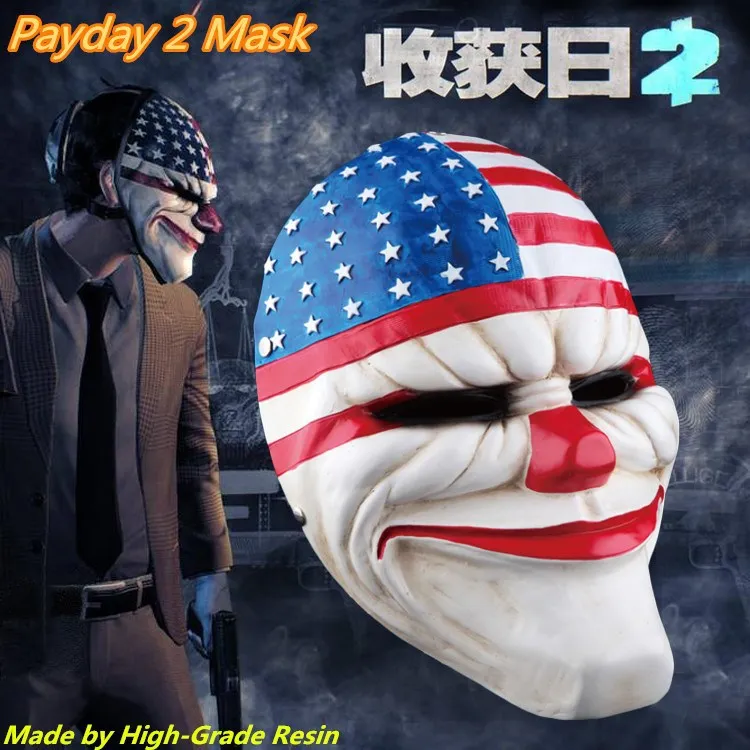 Горячая Распродажа! Хэллоуин вечерние день Смола Маска Payday 2 Косплей Высший сорт