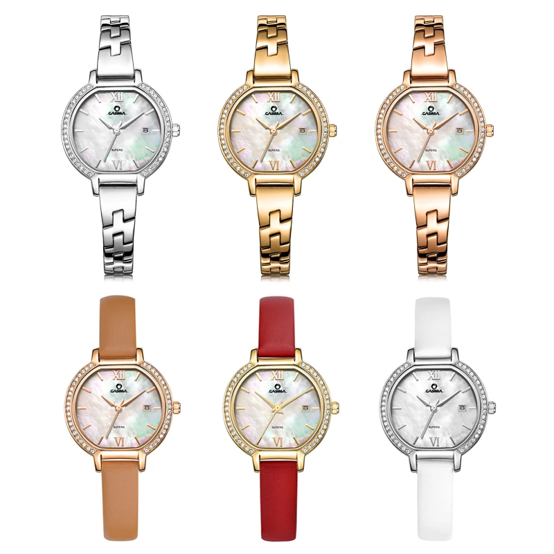 

New fashion casual brand CASIMA quartz watches Gold Bracelet Business Casual Luxury Ladies Watch Relogio Feminino waterproof
