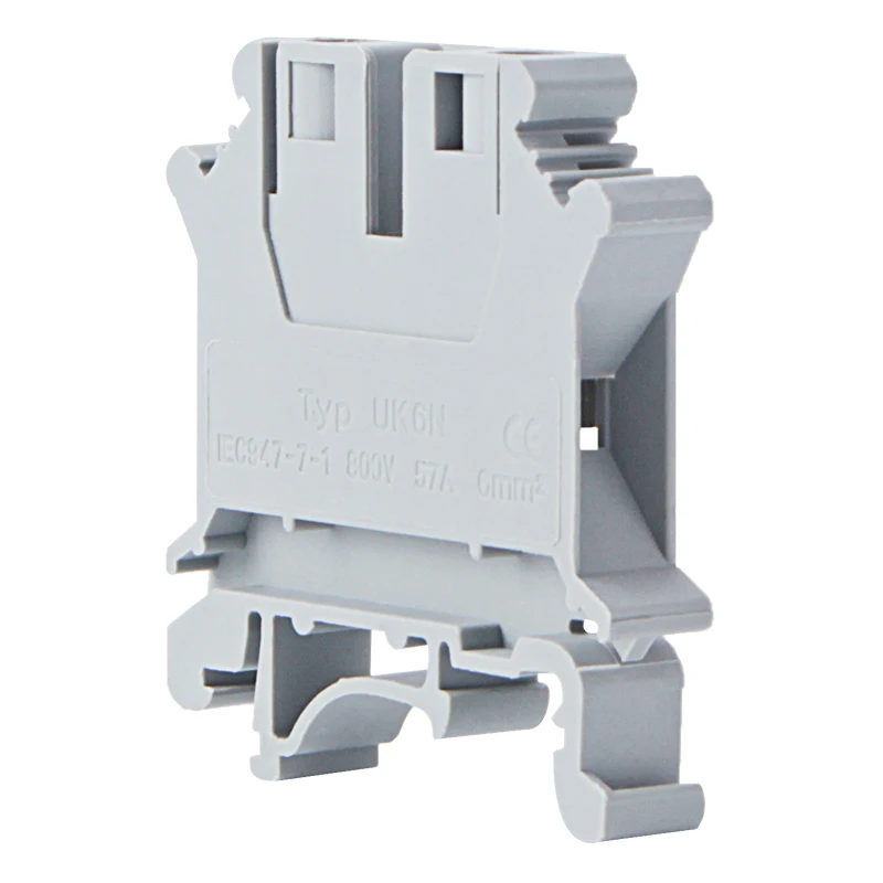 Клеммные колодки с винтовым зажимом UK6N UK Series DIN Rail|block edges|clamp on power meterclamp loading |