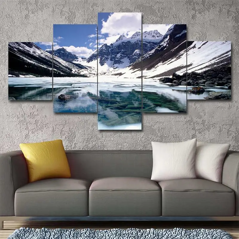 

Modern 5 Piece canvas art decorative painting Canada landscape oil painting for living room bedroom wall picture home decoration