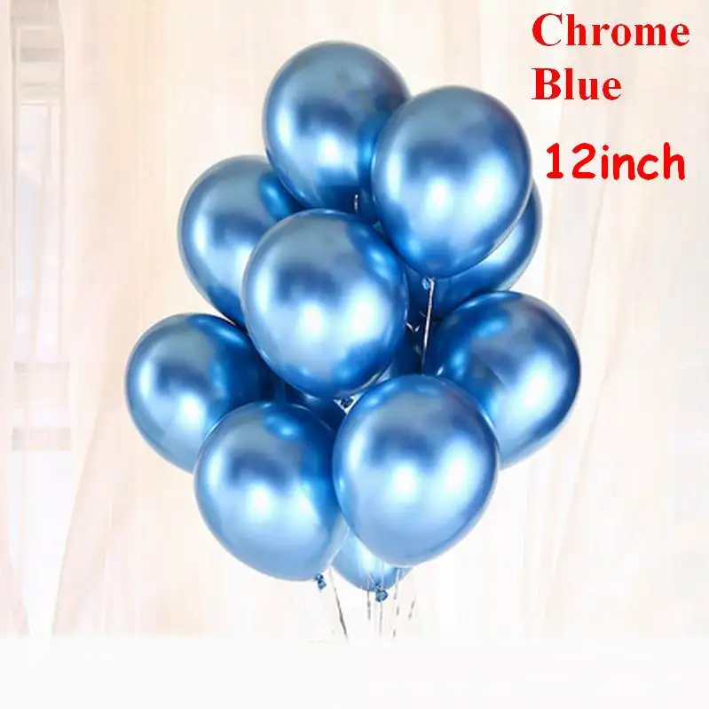 12inch Chrome blue 10 шт. чернильный синий шар люмиус синий латексный шар на день рождения, свадьбу, вечеринку, Декор, двухслойный хромированный металлический надувной воздушный шар - Цвет: 12inch Chrome blue