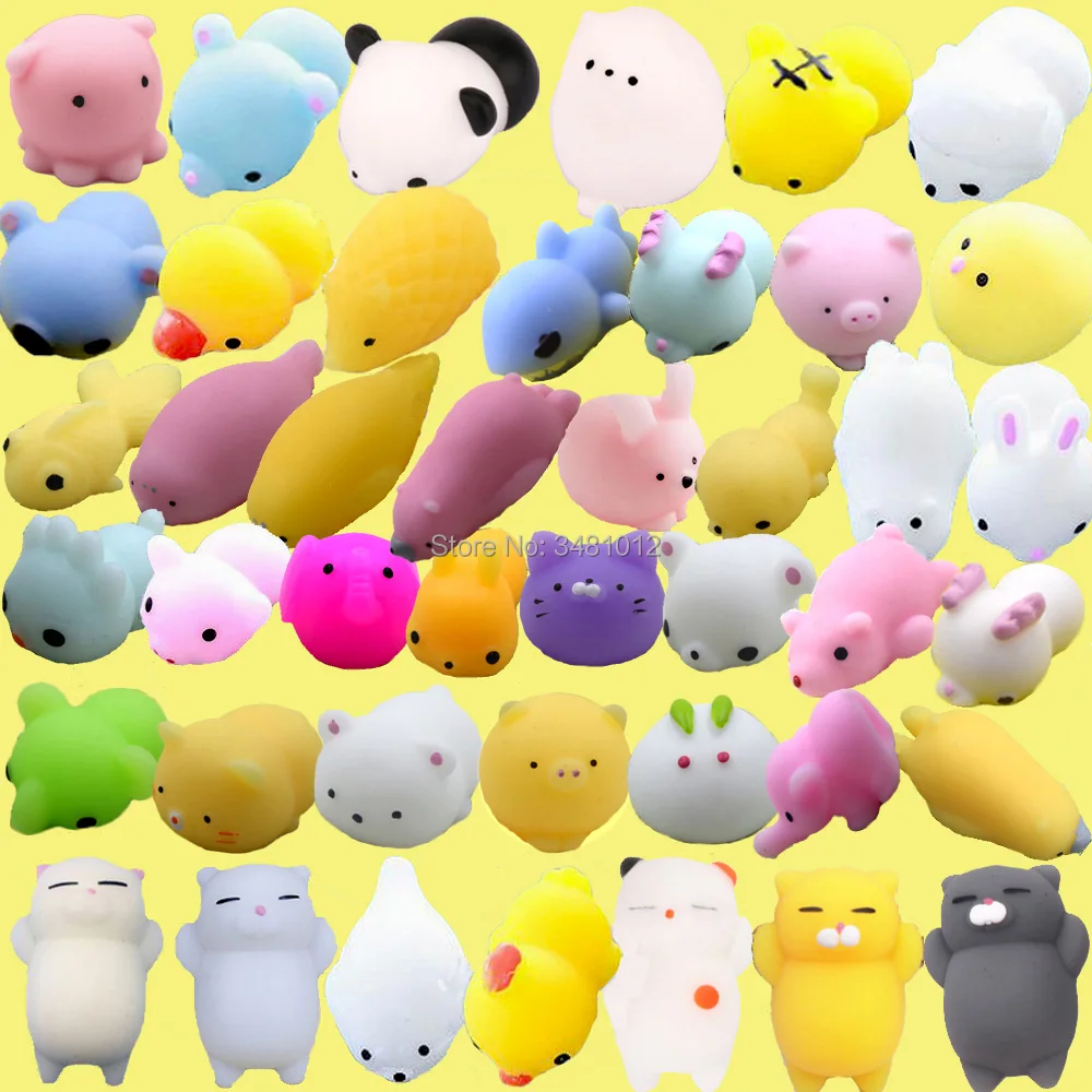 30 шт./упак. Kawaii хлюпает Моти кошка мягкими антистресс мягкие резиновые Еда