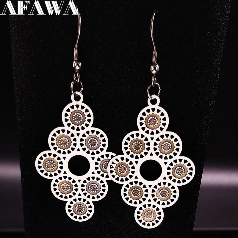 2020 модные геометрические серьги из нержавеющей стали для женщин серебряные