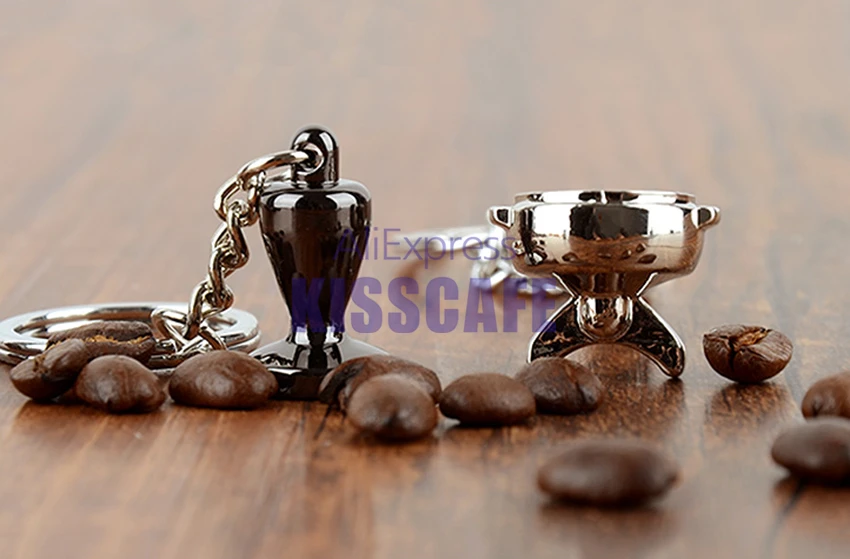 Креативный брелок для кофе бариста, брелок для кофемашины с ручкой Moka, портативный брелок для кофейной посуды, аксессуары для приготовления эспрессо, подарок