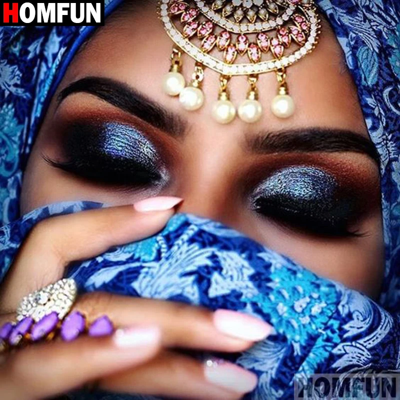 

Алмазная 5D картина Homfun «Красавица в маске», полноразмерная/круглая вышивка крестиком, домашний декор, подарок, A10397