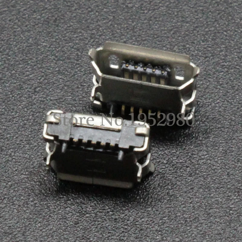 10 шт. 5-контактный разъем микро-USB типа B гнездовой передний штырь 6 4 мм DIP с полями