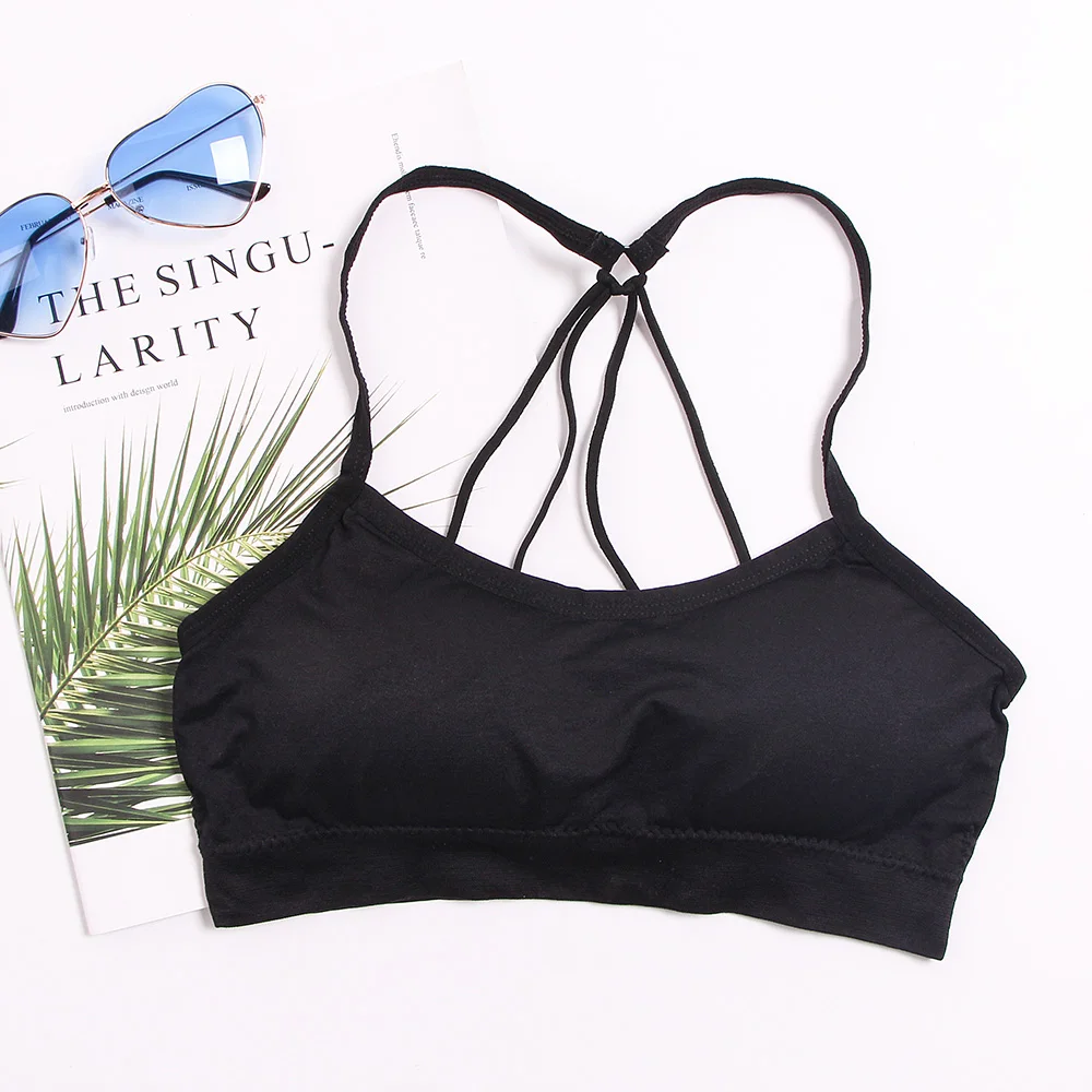 Новинка женский бюстгальтер для фитнеса с вырезом Arc без косточек пуш ап дышащий