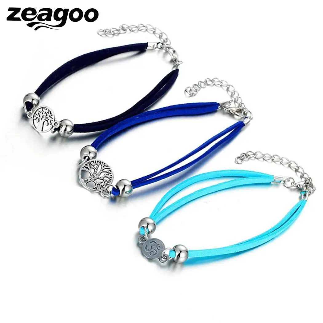 Zeagoo двухслойные Омар полые коготь застежка ножной браслет Повседневное