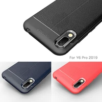 huawei y6 2019 case silicon luxury soft carbon fiber bumper cover phone case for huawei y6 2019y6 pro prime 2019 2018 case etui