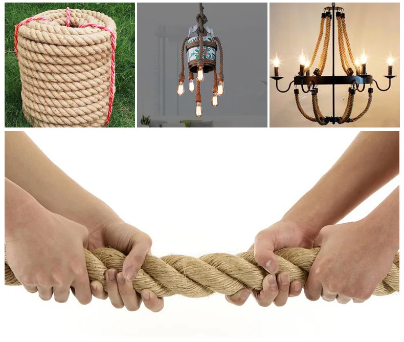 DIY 3 мм текстильный джутовый Плетенный из веревки винтажный ручной работы diy освещение украшение буксир пеньковой веревки бирки толстые и тонкие пеньковые веревки