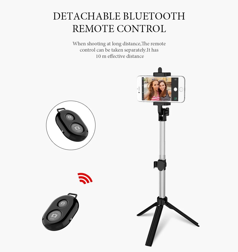 Caseier ручной bluetooth-монопод Стик для телефона селфи алюминиевая трость для iPhone X XR XS Max 8 7 6 Plus для Xiaomi Miселфи палка xiaomi mi a1 штатив для ми мах тринога для телефона селфи палка для айфона xs max