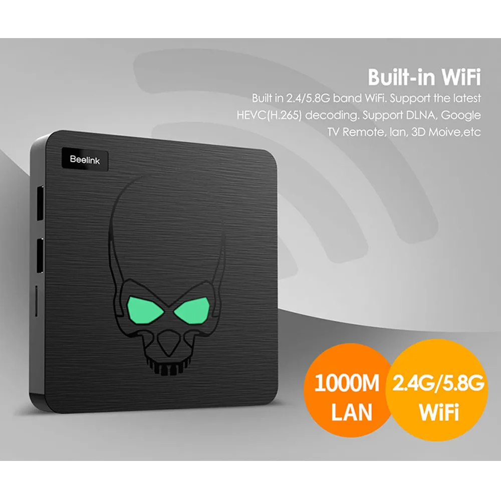Beelink GT-King Smart tv Box Amlogic S922X Android 9,0 4 Гб LPDDR4 64 Гб rom Поддержка 2,4G голосовой пульт дистанционного управления 4K