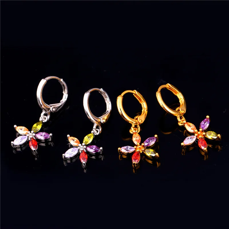 Новые фирменные ювелирные изделия Kpop с цирконом ожерелье серьги золотой цвет