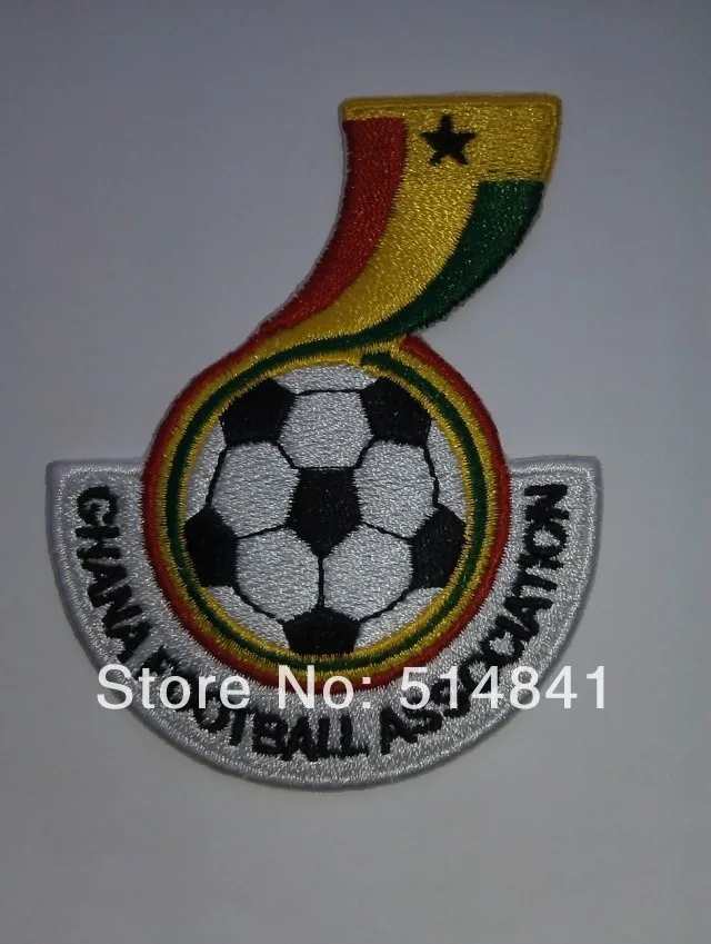 free shipping!New!2014 Brazil World Cup Ghana national logo Computer embroidery mark Fans badge charms fabric Cloth patches | Дом и сад