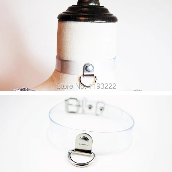 Ожерелье-чокер ручной работы с прозрачной виниловой пряжкой | Украшения и