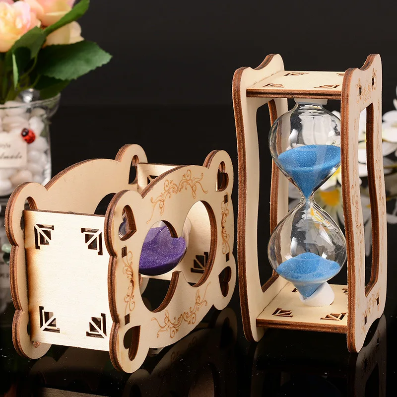 2 шт. маленькие песочные часы на столешнице деревянное ремесло таймер сделай чай