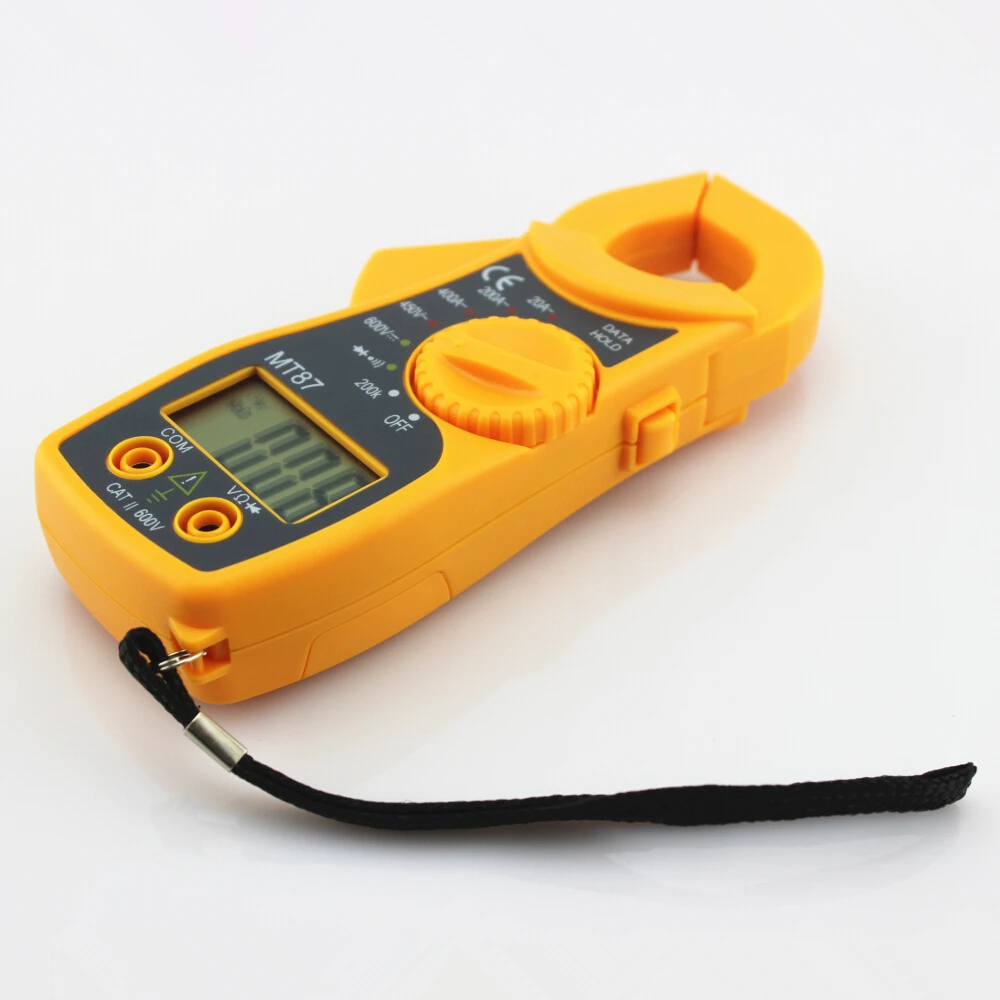 MT87 желтый Цифровой мультиметр Ампер клещи токовые AC/DC ток Напряжение тестер|current