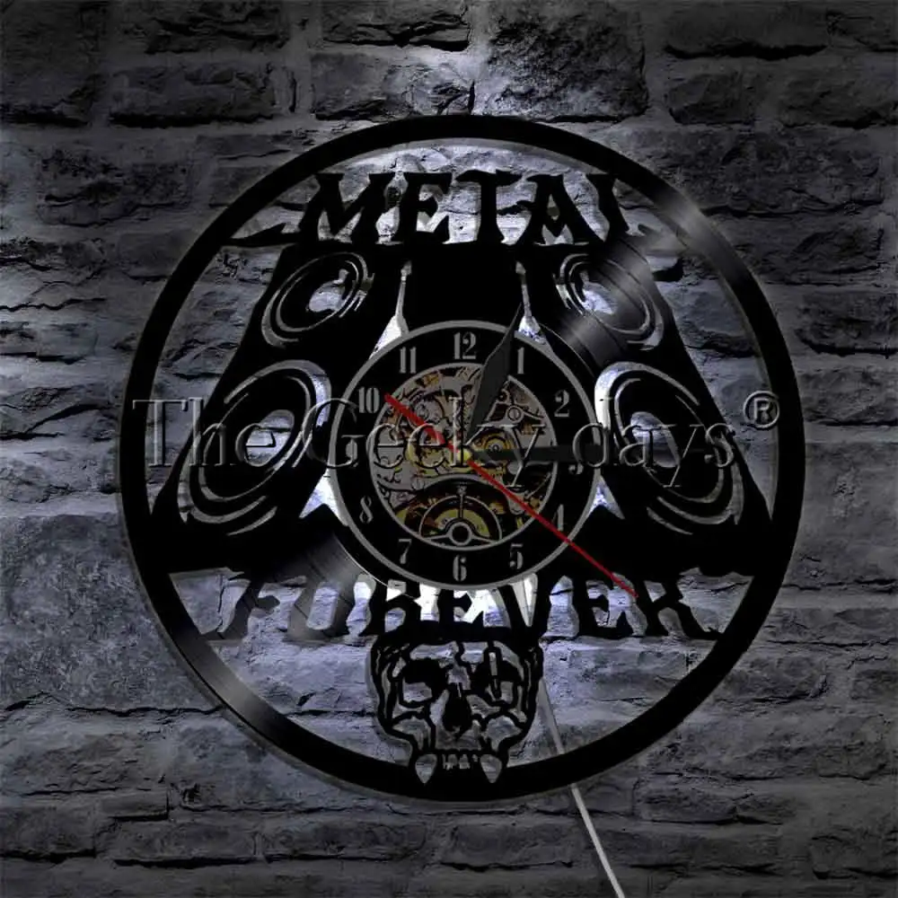Настенные часы из тяжелого металла с виниловой пластиной настенные в стиле