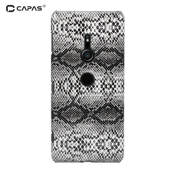 Для sony Xperia XZ2 чехол 3D углеродного волокна деревянный узор Жесткий ПК чехол для sony Xperia XZ2 противоударный жесткий чехол для телефона - Цвет: Snake Black