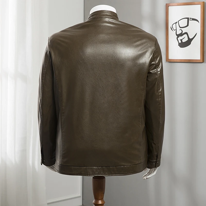 8XL размер мужской натуральная кожа одежда из овечьей шкуры короткий дизайн