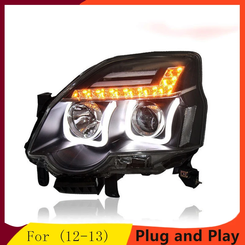 Автомобильный головной светильник s для Nissan X trail светодиодный xtrail 12 13 DRL Двойной