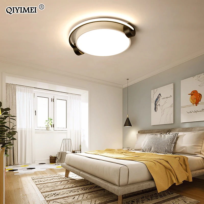 Золотые наушники Форма Современные светодиодные потолочные лампы для спальни