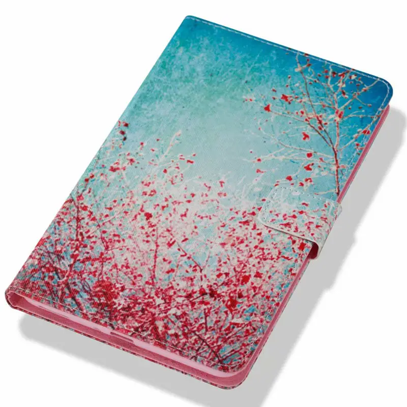 Модный чехол с изображением цветка Совы черепа для Samsung Galaxy Tab A 8,0 Smart tt385 8," Smart Cover Funda Tablet Shell
