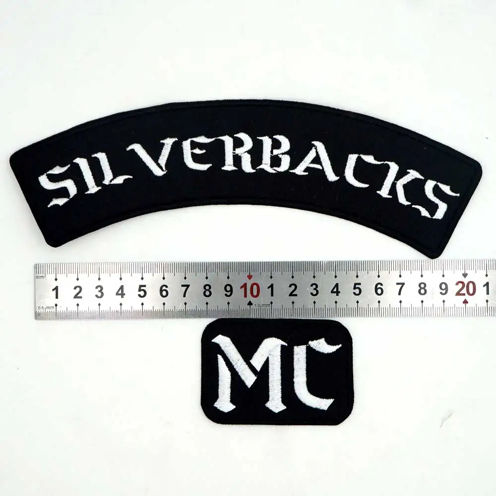 SILVERBACK NOMADS 1% полный комплект вышитые Панк байкерские нашивки Одежда Наклейки